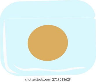 Ilustración plana de contenedor de plástico cuadrado