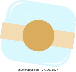 Ilustración plana de contenedor de plástico cuadrado