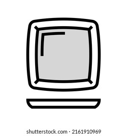 vector de icono de color de placa cuadrada. signo de placa cuadrada. ilustración de símbolo aislado