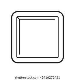 square plate icon. editable icon vectors on white background. Tableware, bowls, plates, High quality design element. Editable linear style stroke. Vector icon.