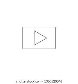 Square play Icon.  button vector icon  . Symbol of playing .