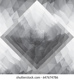 Square Polygon Gray Color Abstract texture design vector illustration
