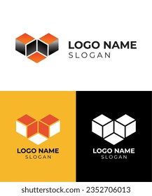 SQUARE POLYGON MODERN LOGO DESIGN