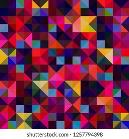 Square polygon shape digital art pattern abstract mix multi color background vector
