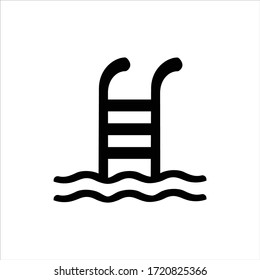 square pool sign vector. swimming pool icon symbol. isolated with white background. illustration design.