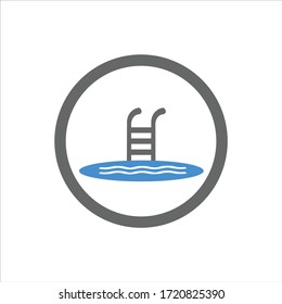 square pool sign vector. swimming pool icon symbol. isolated with white background. illustration design.
