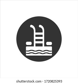 vector de signo de grupo cuadrado. símbolo del icono de la piscina. aislado de fondo blanco. diseño de ilustración.