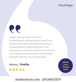 Square post design for testimonials