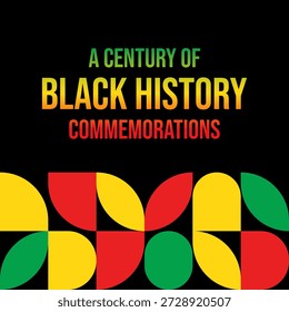 Afiche de Square Post para el Mes de la Historia Negra. Plantilla para redes sociales, volantes, postales y más.