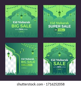 square post set social media with islamic ramadan big sale design 