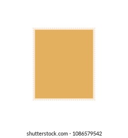 Square postage stamp icon. Flat illustration of square postage stamp vector icon for web