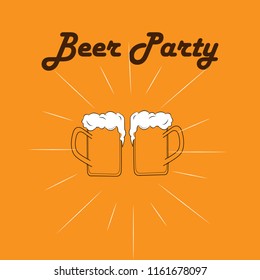 square poster beer party oktoberfest holiday