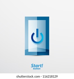 Square power button design