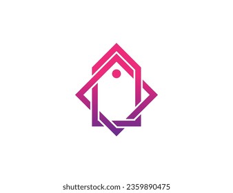 Square Price Tag Logo Concept icon sign symbol Element Design. Discount, Offer, Shop, Home sale Logotype. Vector illustration template