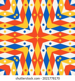 Impresión cuadrada con patrones geométricos. Diseño para chales, pañuelos, bandanas, pañuelos para la cabeza, mantas y otros textiles. 