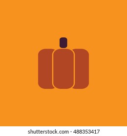 Square pumpkin icon.