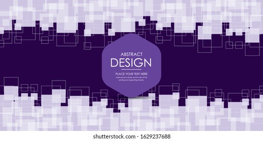 Square purple geometrical abstract background