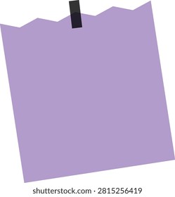 Una nota papel púrpura