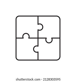 rompecabezas cuadrado. Plantilla de diseño infográfico. Concepto de marketing. Concepto de plan de negocios. Ilustración vectorial. imagen de stock.