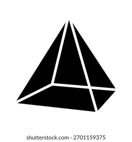  square pyramid icon vector icon