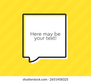 Square quote frame blank. Space for message, citation, aphorism, motivation. Empty frame for information messages. Template quotes for wisdom. Background for text, speech bubble in quotes