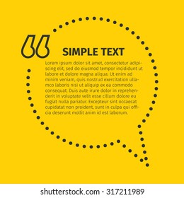 Square quote text bubble, excellent vector illustration, EPS 10