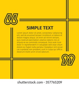 Square quote text bubble, excellent vector illustration, EPS 10