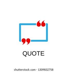 Square quote text icon. Square quote text symbol design. Stock - Vector illustration can be used for web