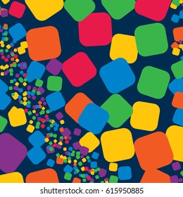 Square rainbow colorful geometrical abstract background for use in design.