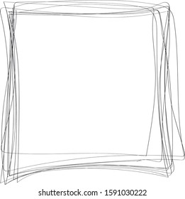 square random chaotic lines. Hand drawing . Vector illustration, icon