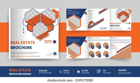 Square Real Estate Home Sale Pages Business Company Brochure Design