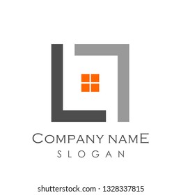 square real estate logo architecture