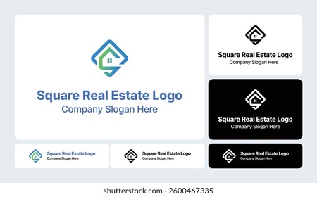 Square Real Estate Logo | Property Investment Branding