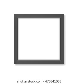 Square realistic black frame mockup