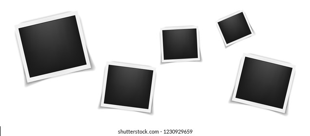 Square realistic frames template background. Retro backdrop pattern. Vector illustration