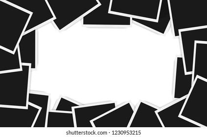 Square realistic frames template background. Retro backdrop pattern. Vector illustration