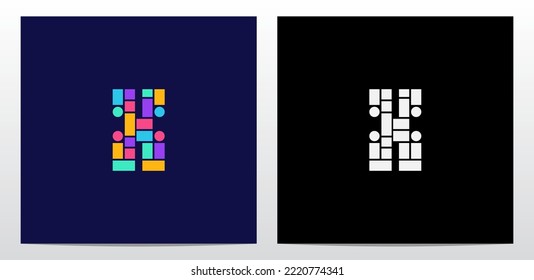 Square Rectangle Circle Letter Logo Design X