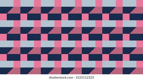 Square and rectangle geometric seamless pattern. Endless backgrounds. Square repeating texture. Trendy background for textiles. illustration.