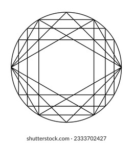 Square, rectangle graph. Sacred Geometry Vector Design Elements. This religion, philosophy, and spirituality symbols. the world of geometric mystic mandalas. intricately illustrations.