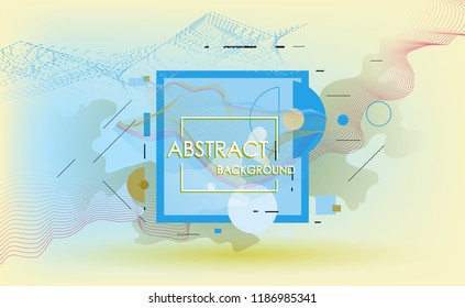 Square, rectangle, lines, dots - combination of different geometric shapes, creative vector design