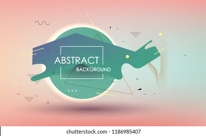 Square, rectangle, lines, dots - combination of different geometric shapes, creative vector design