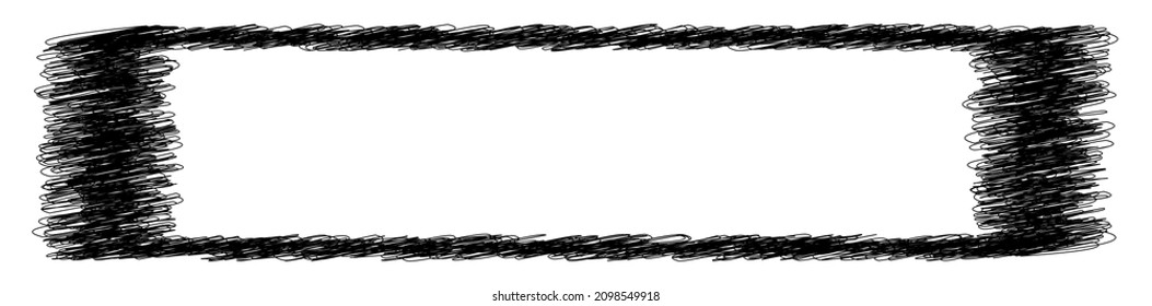 Square, rectangle scribbling, sketchy, sketch doodle lines element. Random wavy, billowy, waving lines 