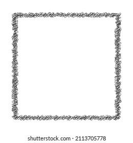Square, rectangle scribbling, sketchy, sketch doodle lines element. Random wavy, billowy, waving lines 