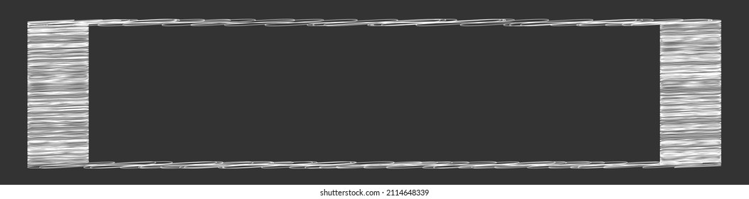 Cuadrado, garabato rectangular, esquemático, esbozar el elemento de líneas de doodle. Rutas onduladas aleatorias, onduladas, onduladas 