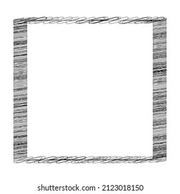 Square, rectangle scribbling, sketchy, sketch doodle lines element. Random wavy, billowy, waving lines 