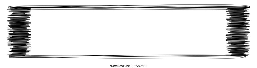 Square, rectangle scribbling, sketchy, sketch doodle lines element. Random wavy, billowy, waving lines 