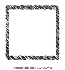 Square, rectangle scribbling, sketchy, sketch doodle lines element. Random wavy, billowy, waving lines 