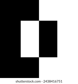 Quadratische und/oder rechteckige Form in Kontrastfarbe, schwarz weiß, kann für Tapeten, Bezug, Dekoration, Verzierung, Ornament, Hintergrund, Verpackung, Stoff, Textil, Mode, Fliese, Teppichmuster usw. verwendet werden.