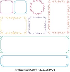 square, rectangular, round decorative frames wire pattern