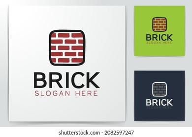 square red brick Logo Inspiration isolated on white background